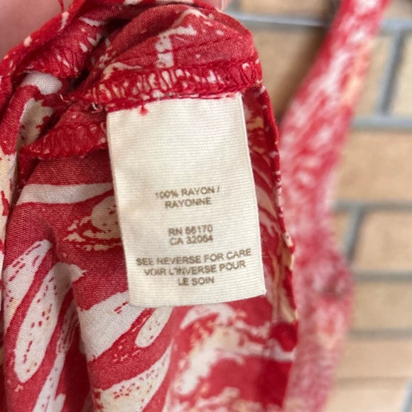 Free People Red Flowy Tank Mini Dress Boho Patterned Size Small - Picture 4 of 7